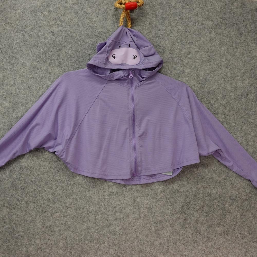 Kids Swim Cover Up 2T 4T Purple Kawaii Hippo Hoodie Cape Sun Shield HAZEL HARPER